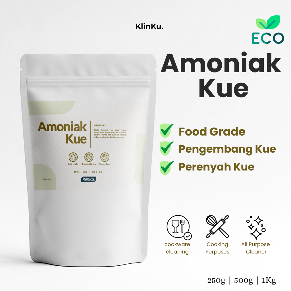 Amoniak Kue - Pengembang Kue Roti Gorengan Food Grade 250gr 500gr 1Kg