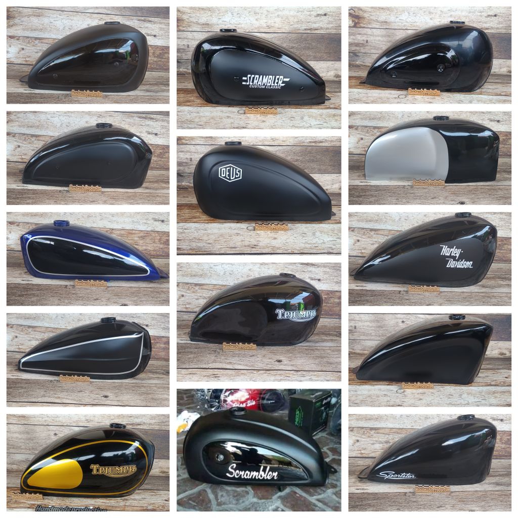 Paket Tangki Custom Tangki Japstyle Bratstyle Bratcafe Caferacer Sporter Bober Universal Thunder Bys