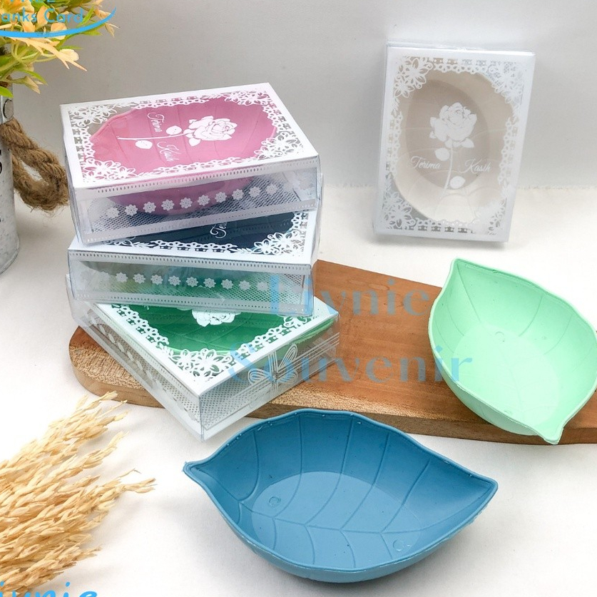 Souvenir Mangkok Daun Lokal Kemas Mika