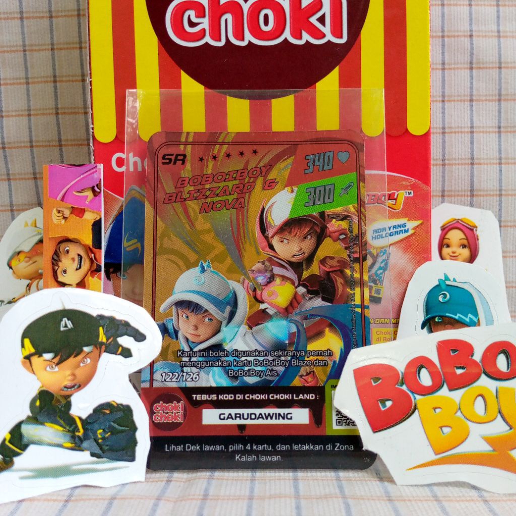 Kartu Boboiboy Shiny Foil – Choki Choki | Monsta Galaxy Card | Original Card