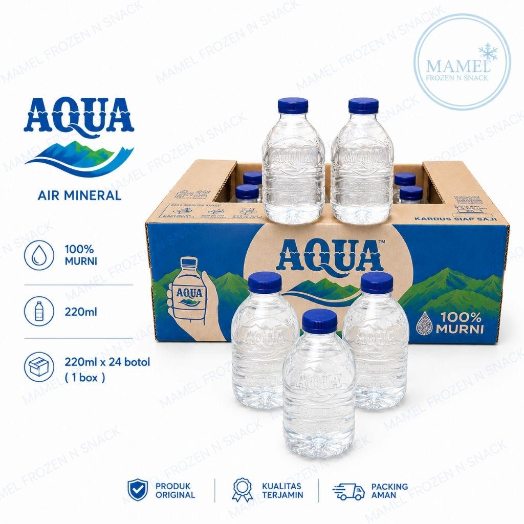 AQUA Air Mineral Cube 220 ML × 24 Botol ( 1 dus )