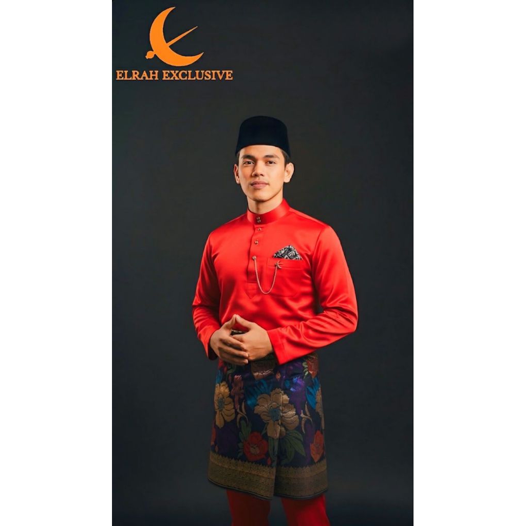 Pakaian Adat Melayu Pria Dewasa Lengan Panjang Satu Set Baju Celana Plus Songket Terlaris Baju Adat 