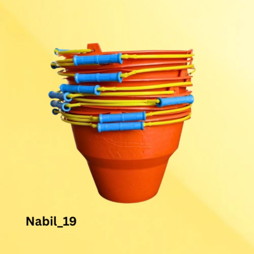 Paket 12 Pcs Timba Cor 15 Orange - Tc Bangunan Serbaguna - Ember Orange Kuat Dan Tahan Lama