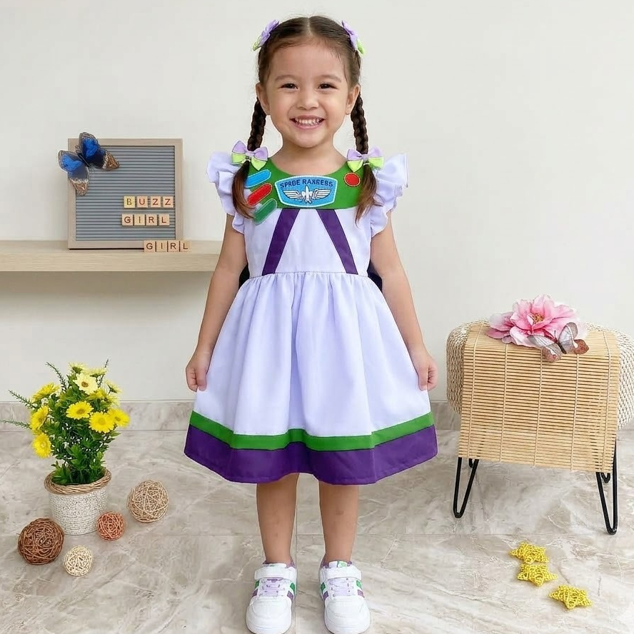 DRES BUZZ LIGHTYEAR GIRL TERBARU/KOSTUM DISNEY ANAK/KOSTUM COSPLAY ANAK PEREMPUAN MURAH