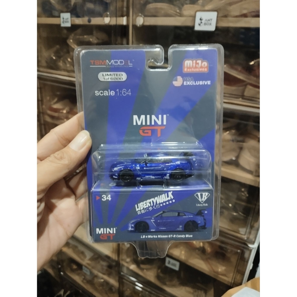 Mini GT Nissan GTR R35 Candy Blue No. 34