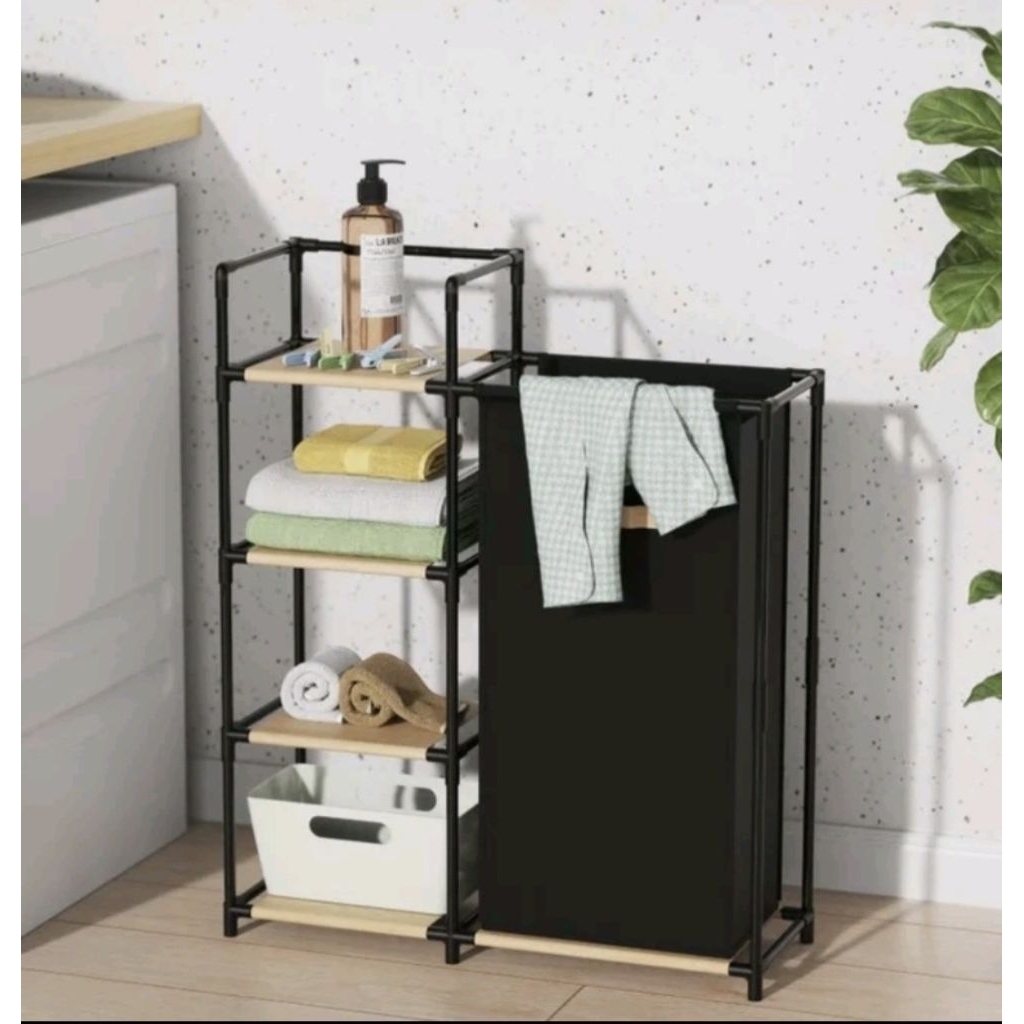 Rak Serbaguna dengan Keranjang Laundry/ Rak Laundry