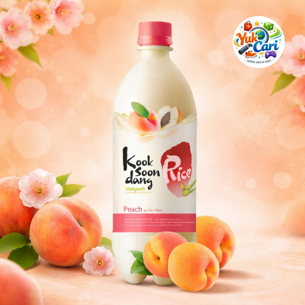 KOOKSOONDANG Makgeolli Peach Smooth Sparkling Rice Wine Korea 750ml