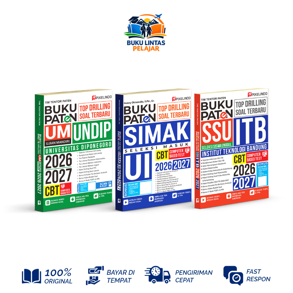 Buku Paten Ujian Mandiri (UM UNDIP, SUU ITB, SIMAK UI) 2026/2027 - Pixelindo
