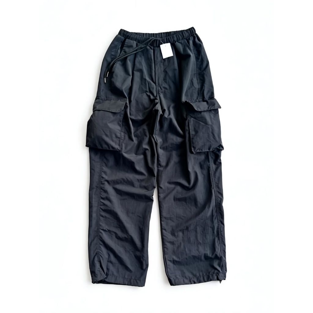 DIMITRI BLACK NYLON CARGO SWEATPANTS | LONG PANTS | CELANA PANJANG | CLWM