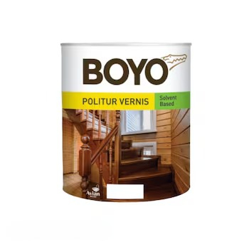 AVIAN BOYO Politur Vernis Solvent Base 600 Warna Jati 1L | Cat Kayu Vernis Glossy