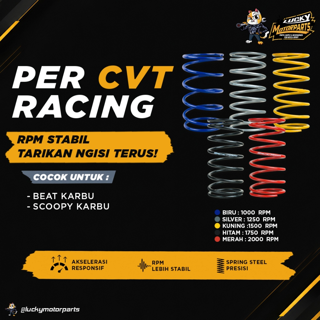 Spectro Per CVT Beat Karbu Scoopy Karbu Per Kampas Ganda Pulley Upgrade CVT Racing