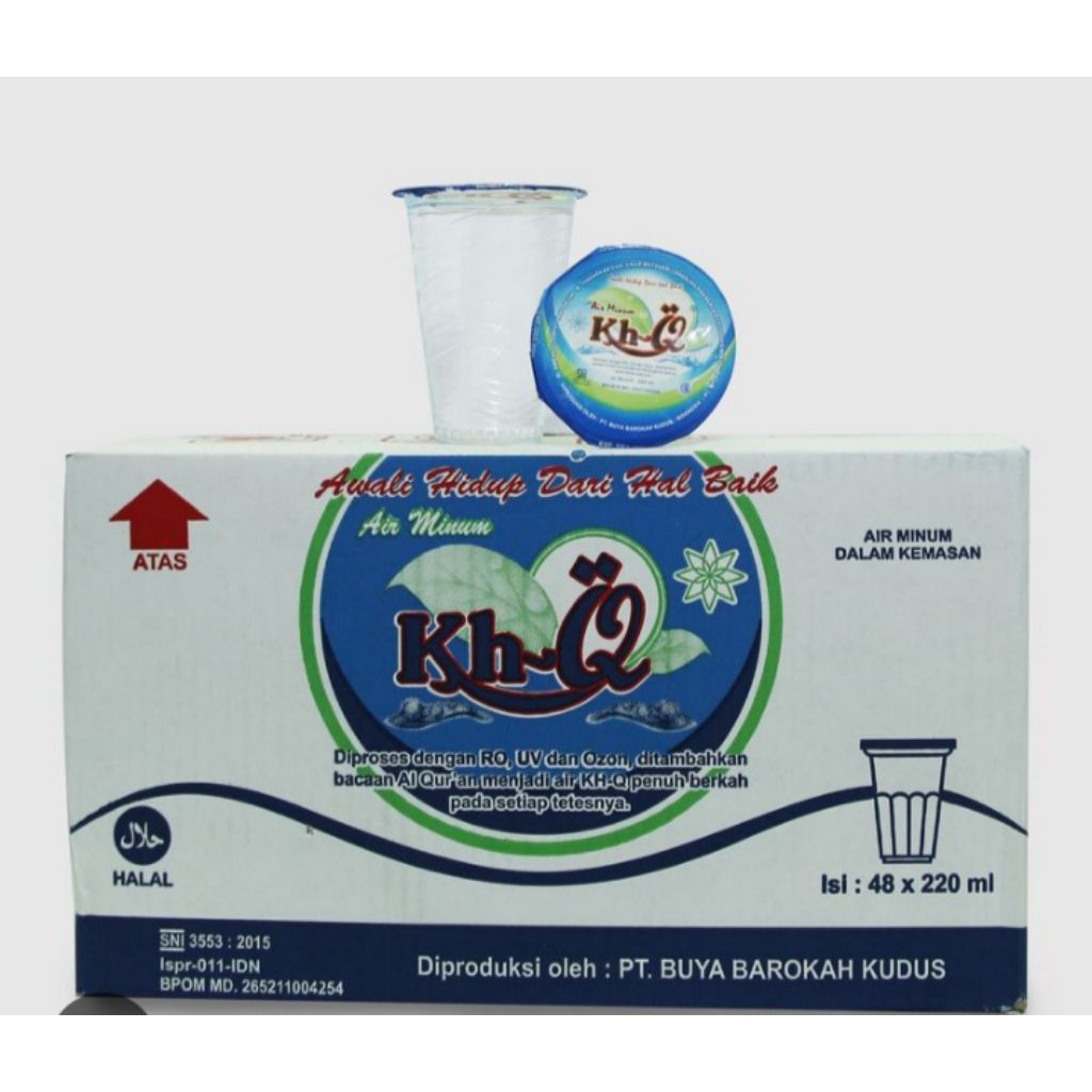 Air Khataman berkah Alquran KHQ gelas 220ml isi 48 pcs