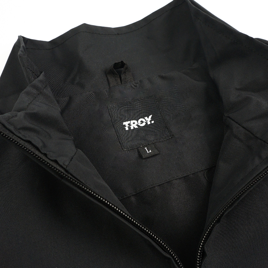 Troy Company Jaket Tracktop Pria Full Hitam - Flyfy Jacket Tracktop Full Black JTT 3612