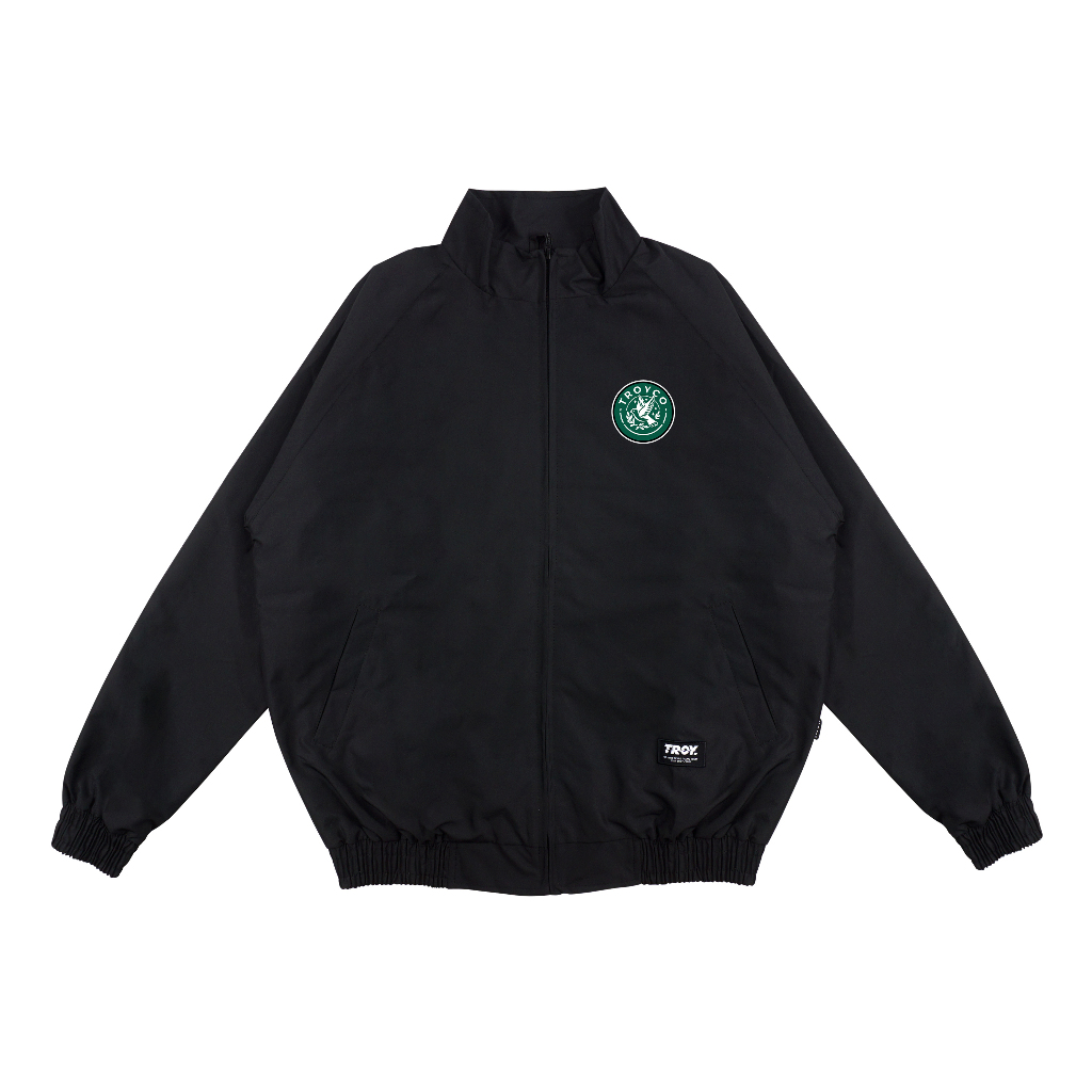 Troy Company Jaket Tracktop Pria Full Hitam - Flyfy Jacket Tracktop Full Black JTT 3612
