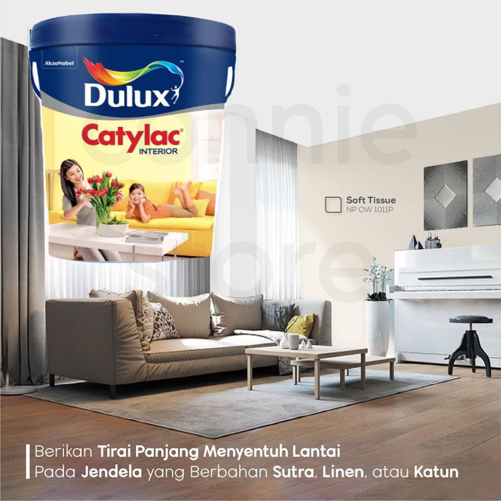 Instant Catylac interior 25kg Soft Tissue 1011 cat tembok interior rumah minimalis cream putih Dulux