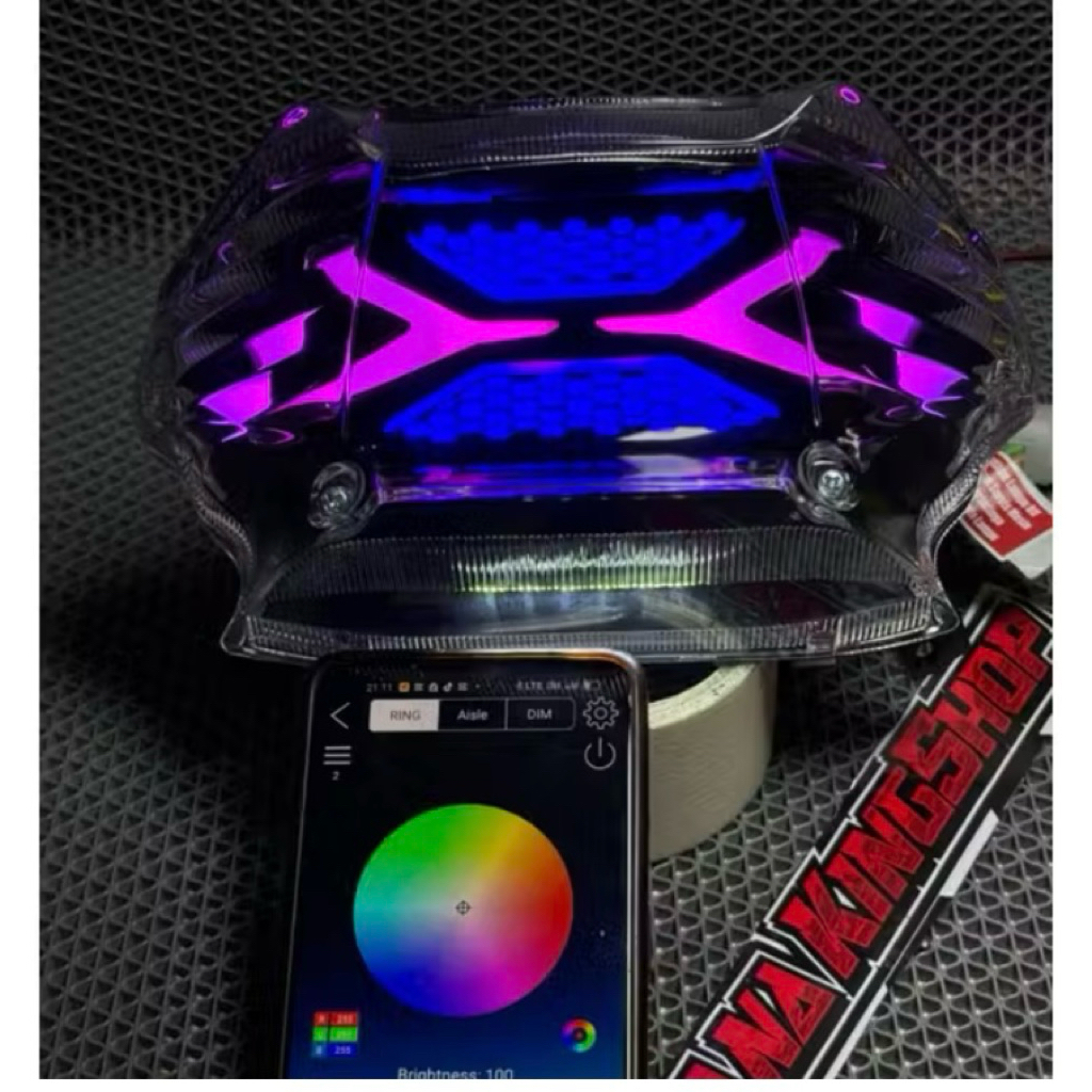 LAMPU BELAKANG STOPLAMP MIO SPORTY MIO SMILE MODIF LAZY RGB APK HP