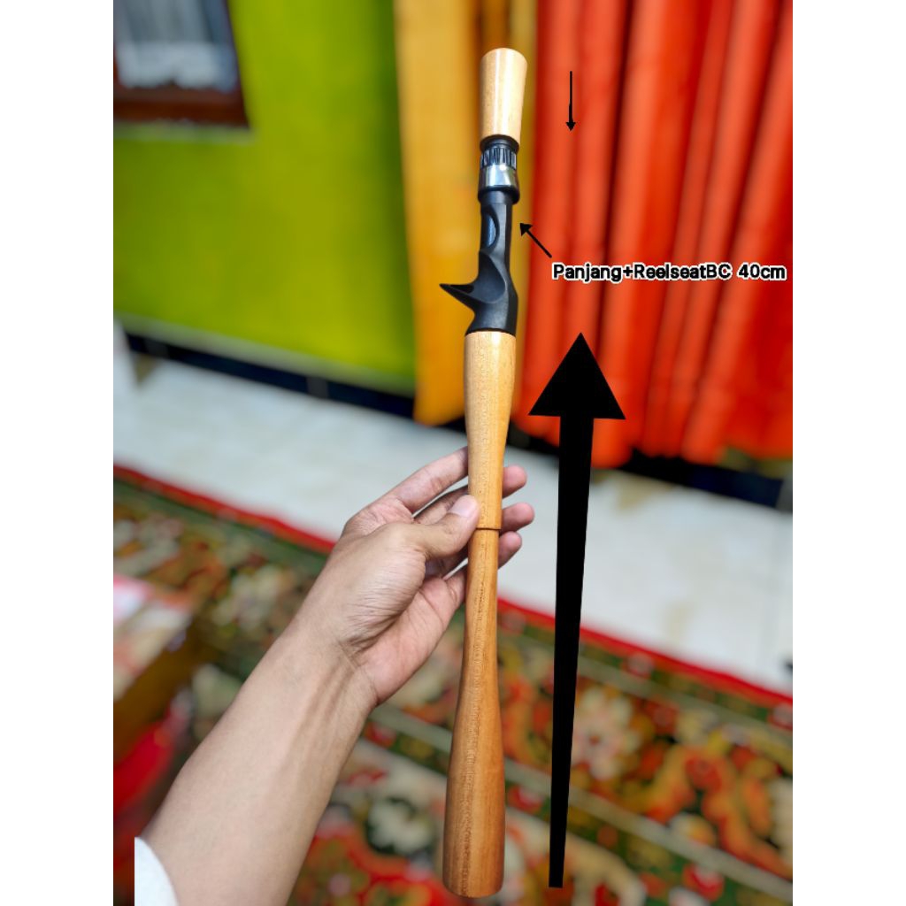 GagangJoran Pancing uk panjang+ReelseatBC 40cm