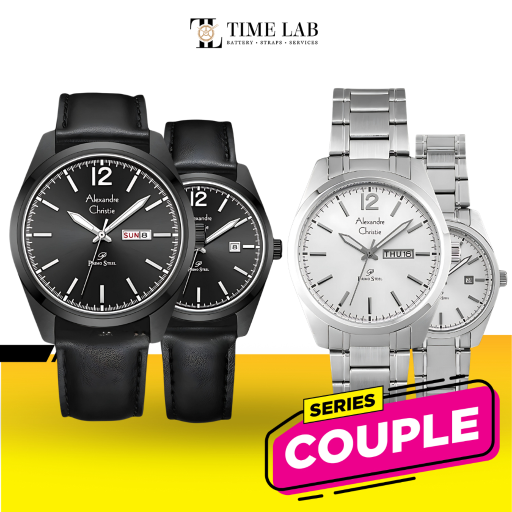 JAM TANGAN COUPLE ALEXANDRE CHRISTIE AC1012 / AC 1012 PRIMO STEEL STAINLESS STEEL ORIGINAL GARANSI R