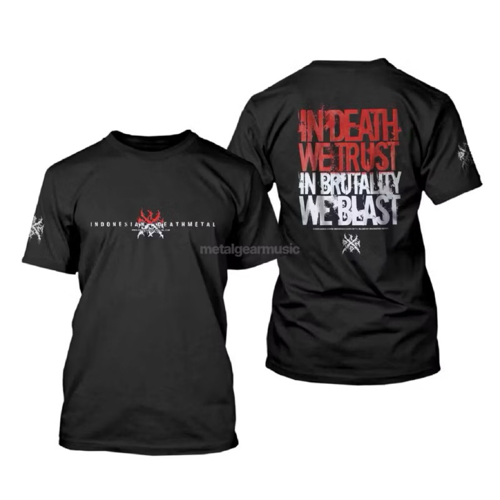 INDONESIAN DEATH METAL IDDM logo cross RW  - TSHIRT ORIGINAL | kaos musik | kaos band | kaos metal |
