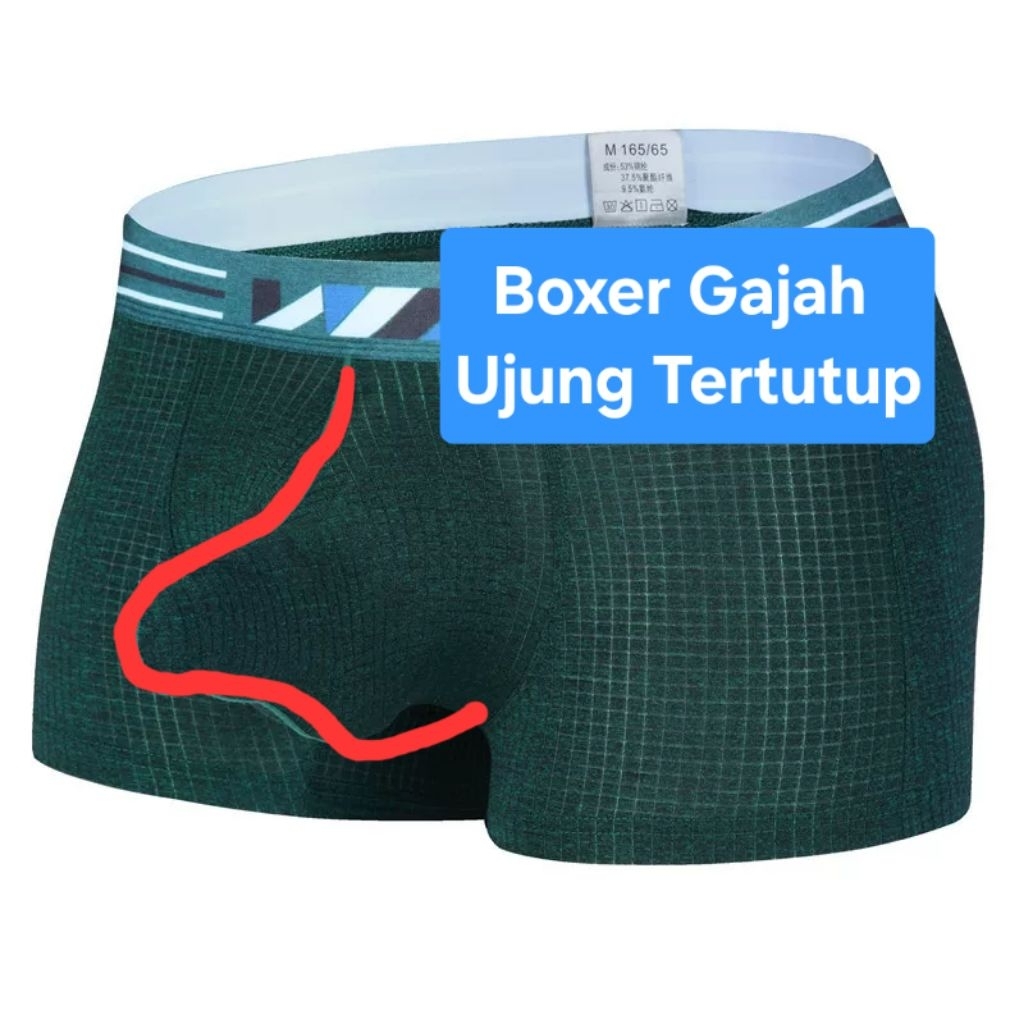 U 095 celana dalam boxer gajah pria cowo nilon polyester