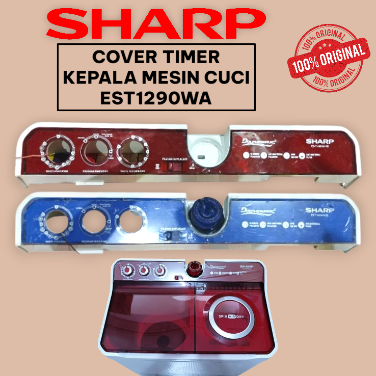 COVER KEPALA TIMER MESIN CUCI SHARP 2 TABUNG ORIGINAL EST1290WA ORIGINAL