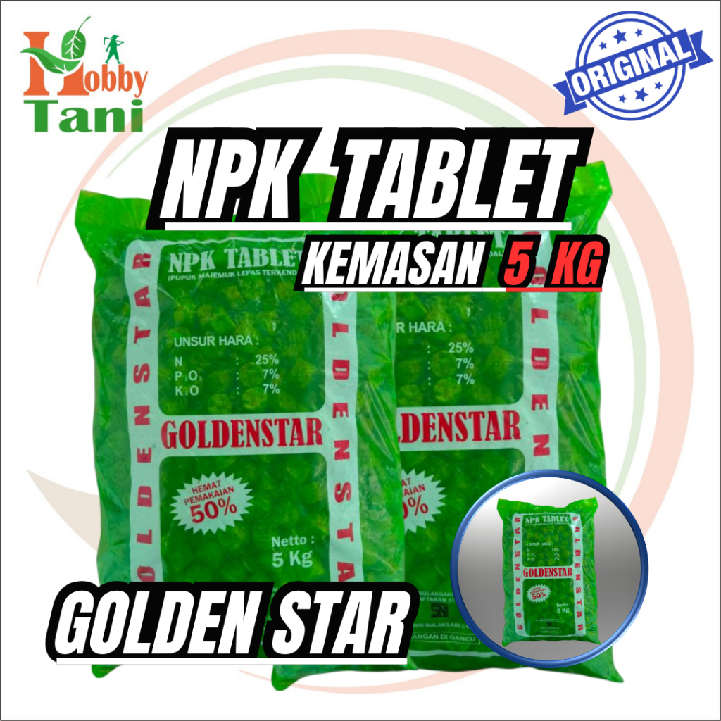 Pupuk NPK Tablet Golden Star 5kg Hemat Efektif Pabrik
