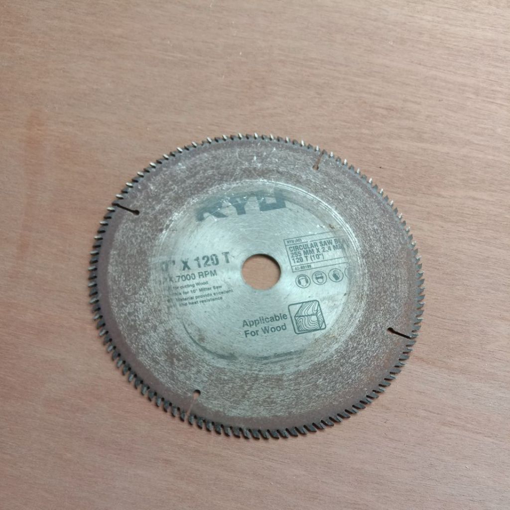 mata sirkel 10 in 120T bekas