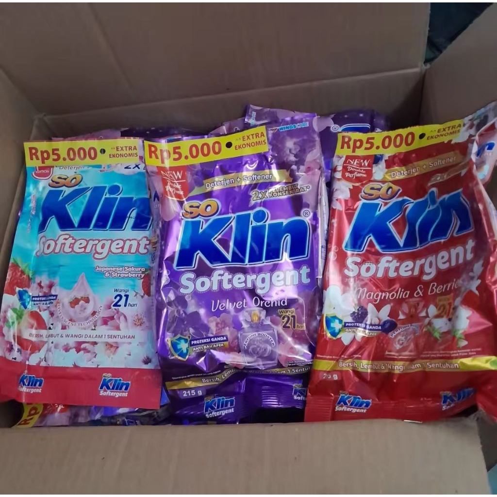 soklin 5000-Sabun cuci deterjen So Klin / Soklin Softergent -SO KLIN SOFTERGENT 250 GRAM-SO KLIN BUB