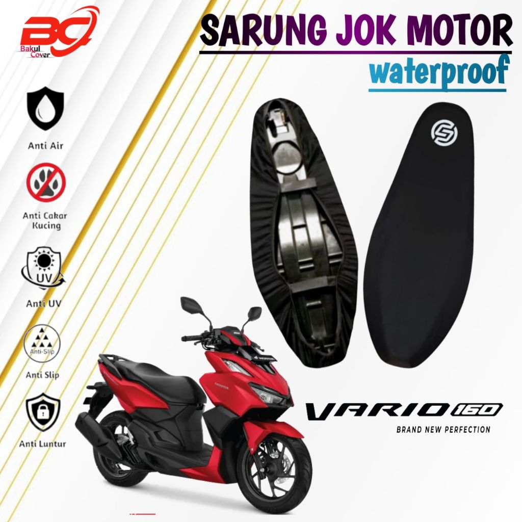 sarung jok motor anti air HONDA VARIO 160,VARIO 150,NEW VARIO 125,cover jok motor anti slip,anti cak