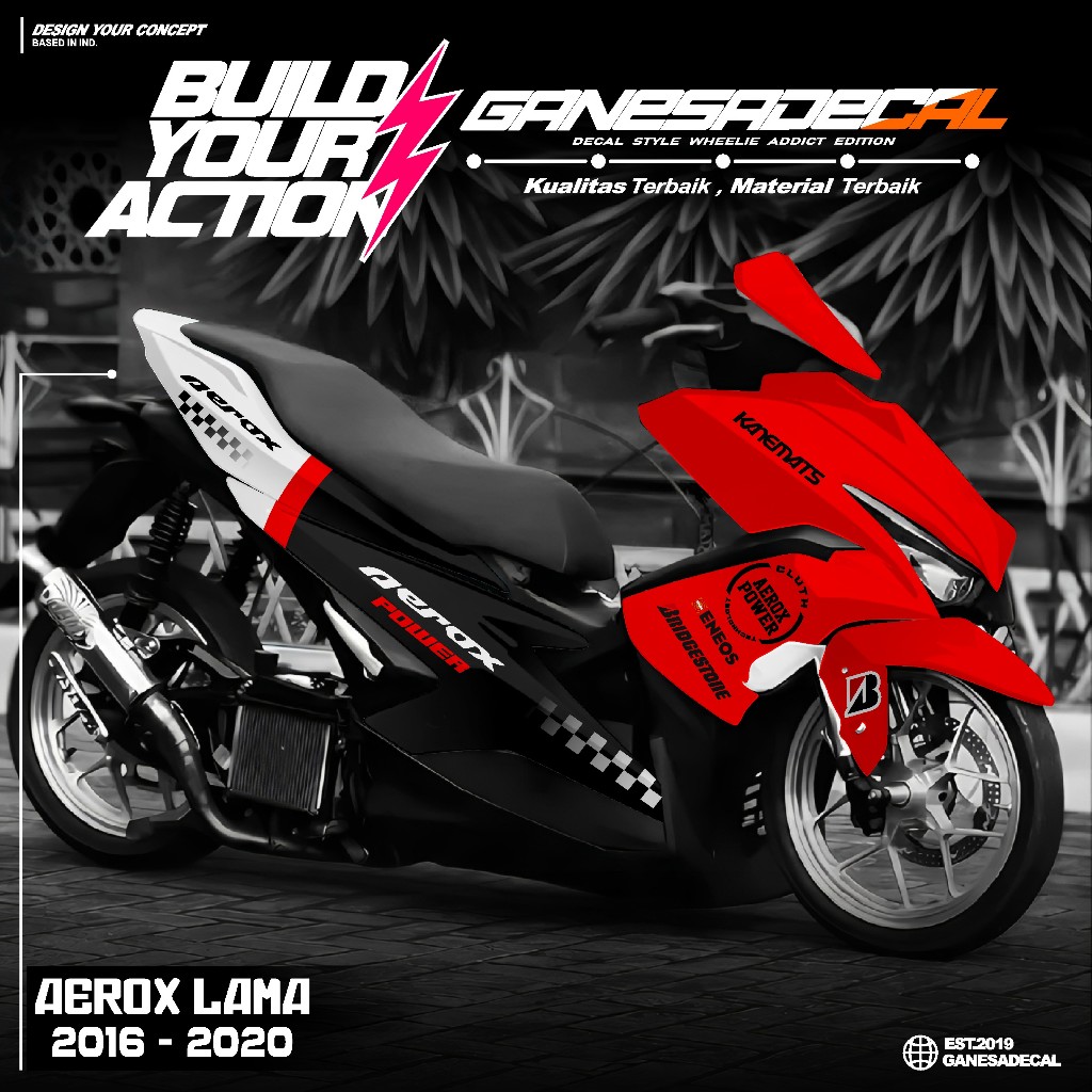 Decal Aerox Old 155 Sticker Decal Full Body 2016 2017 2018 2019 2020 Stiker Decal Aerox Old A26.5
