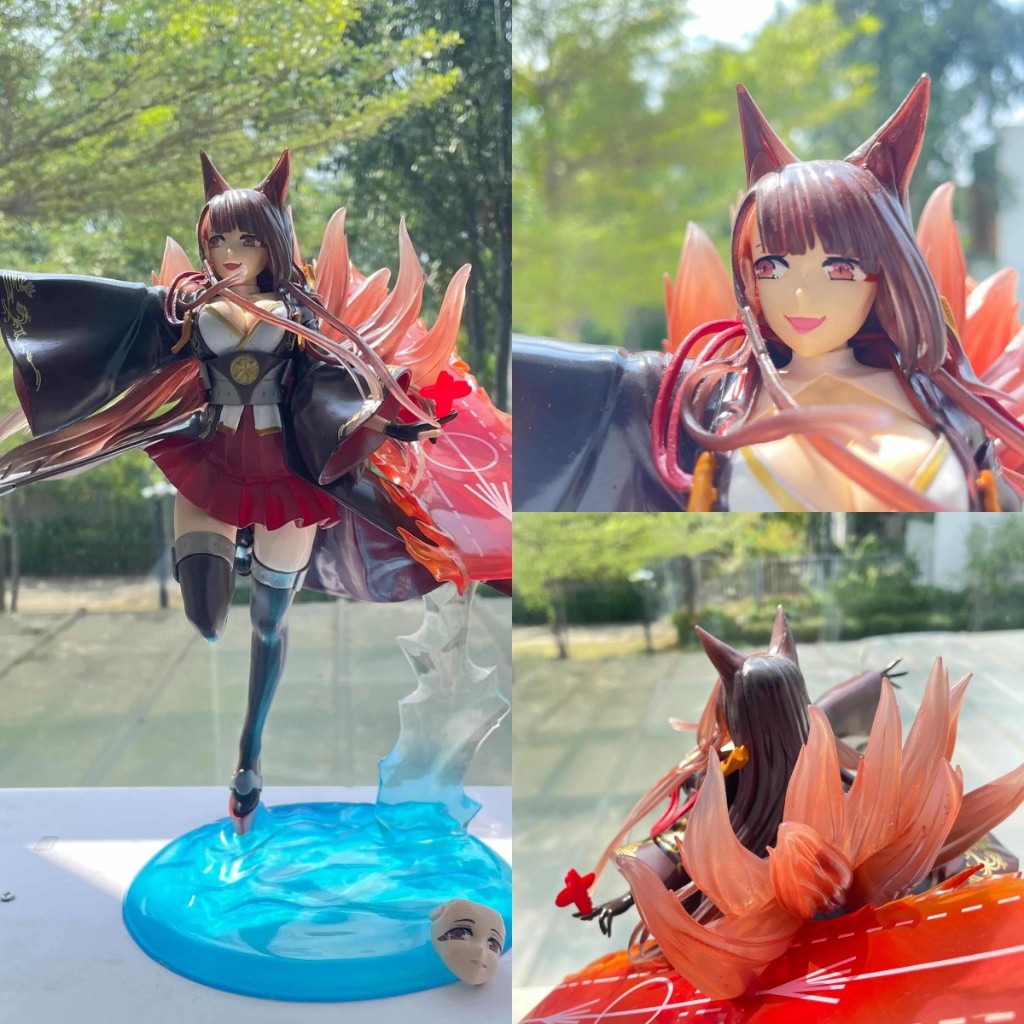 Figure Akagi Azur Lane 27cm Heavy PVC - Include 2 Wajah & Water Base