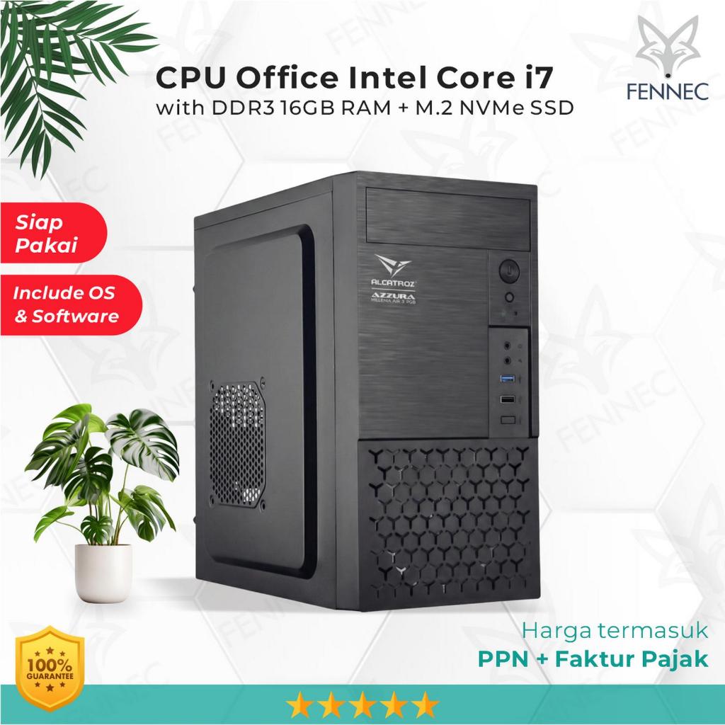 CPU PC Komputer Intel Core i7 RAM 8GB SSD Rakitan Office