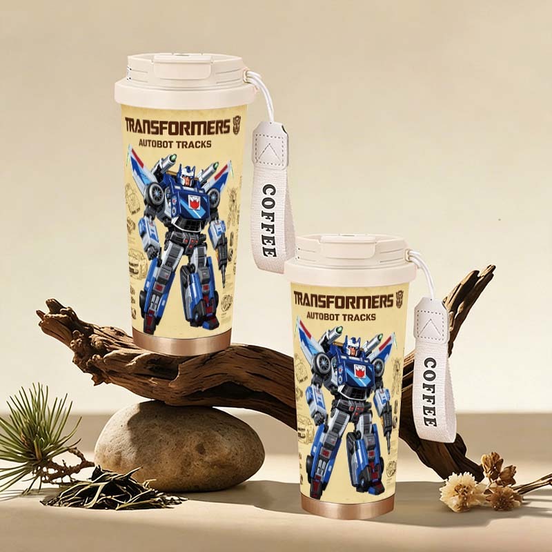 Transformers Tracks 500ml Tumbler tahan panas dingin 24 jam Termos Stainless Steel 316 Vacuum Kopi B