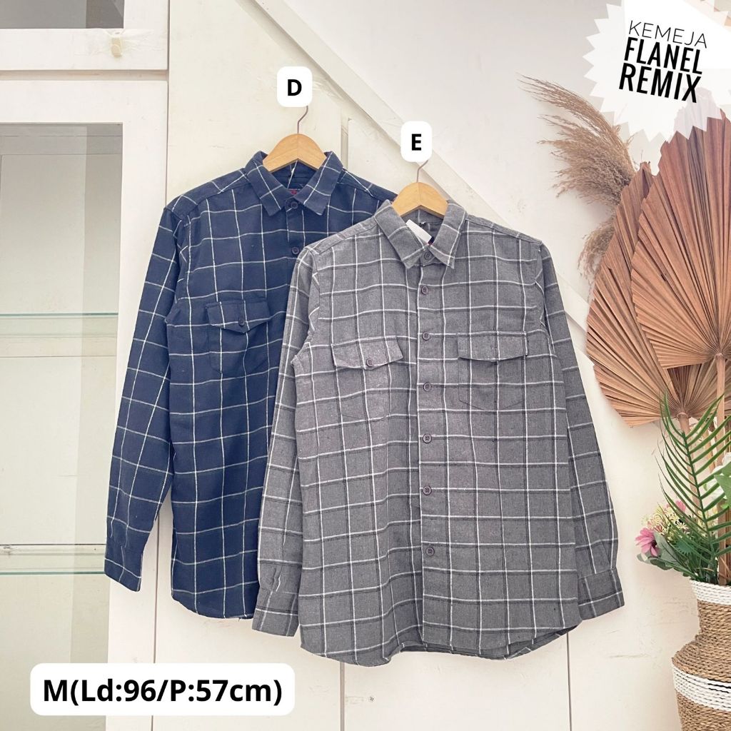 KEMEJA PANJANG FLANEL UNISEX REMIX ORIGINAL