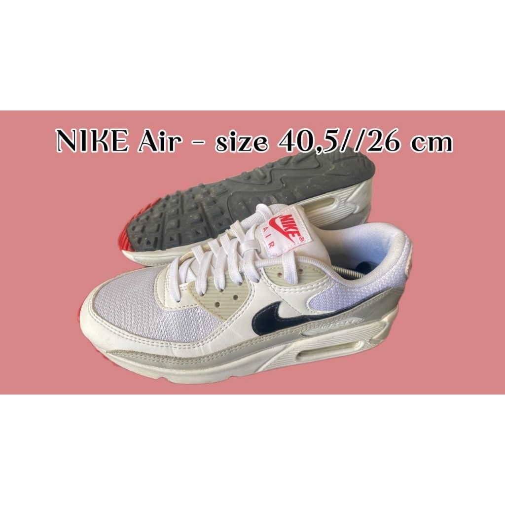 Sepatu Nike Air Max 90 putih abu-abu second original