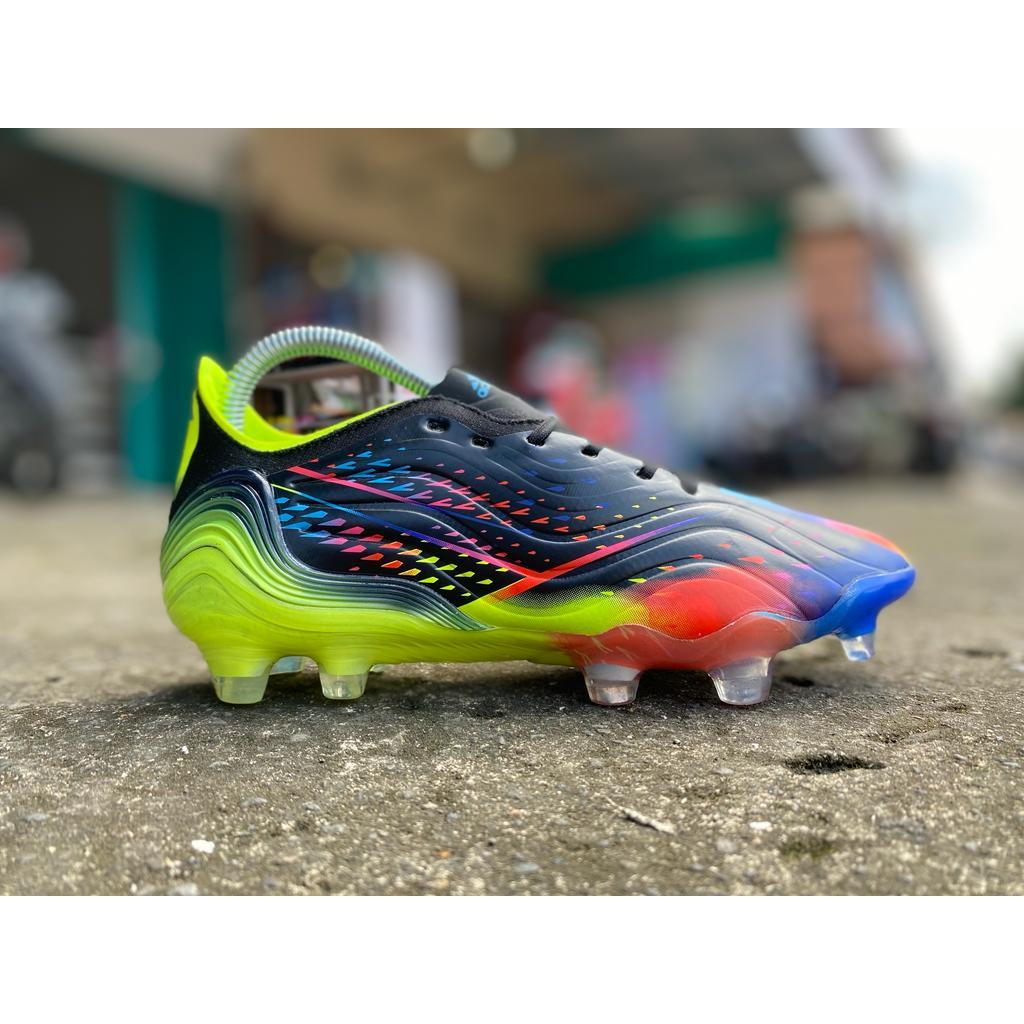 Sepatu Bola Soccer Copa Sense.1 FG - Core Black Bright Cyan