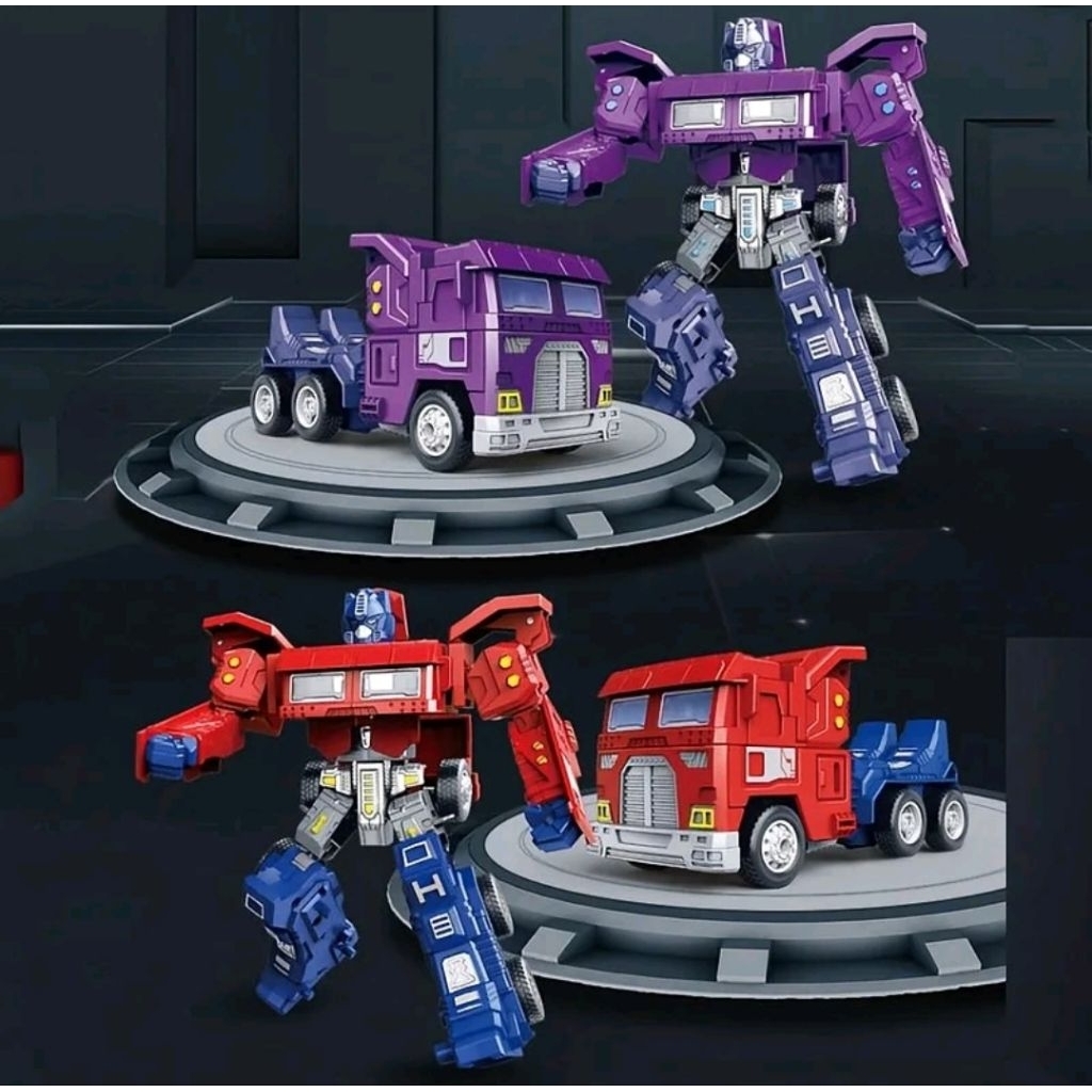 Mainan Truck Optimus Prime bisa berubah menjadi Robot || Truk Optimus Prime transformasi