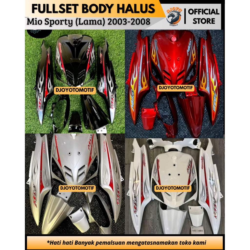 Fullset Body Halus motor yamaha mio sporty mio 5tl mio api tahun 2003-2008 Fullset Striping Warna St
