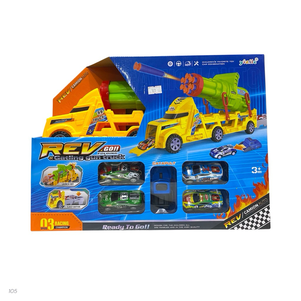Mainan Catapult truck pengangkut Justin Gatlin trek mobil hotwheels Soft Gun | truck 3in1 diecast la