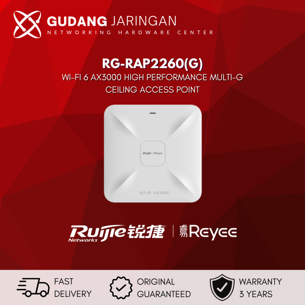RUIJIE REYEE RG-RAP2260(G) Wi-Fi 6 Dual Band Ceiling Mount Access Point RG-RAP2260(G)