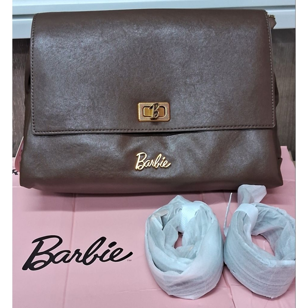 tas barbie doraemon mini rodeo coklat dan hitam