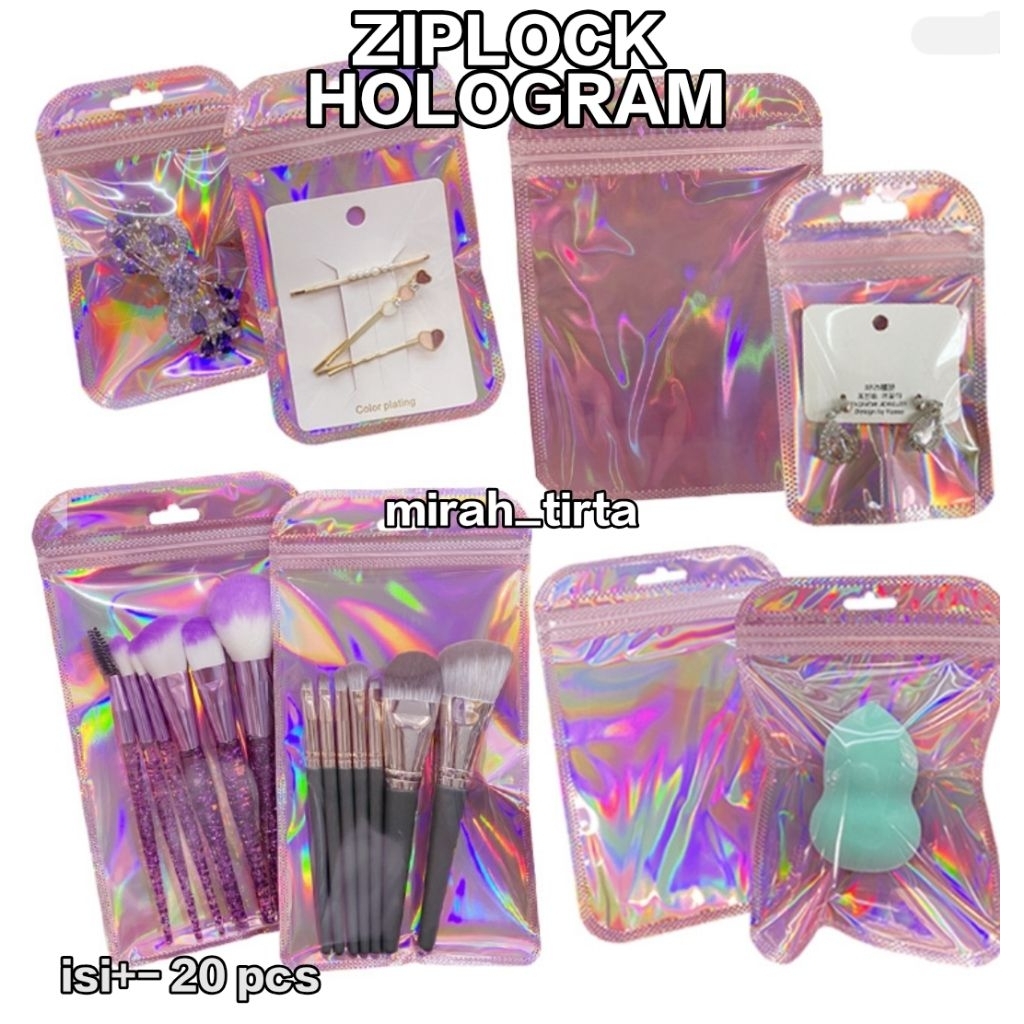 20 pcs KLIP HOLOGRAM. ZIPLOCK HOLOGRAM. PLASTIK SEAL PLASTIK ZIPLOCK LEBAR