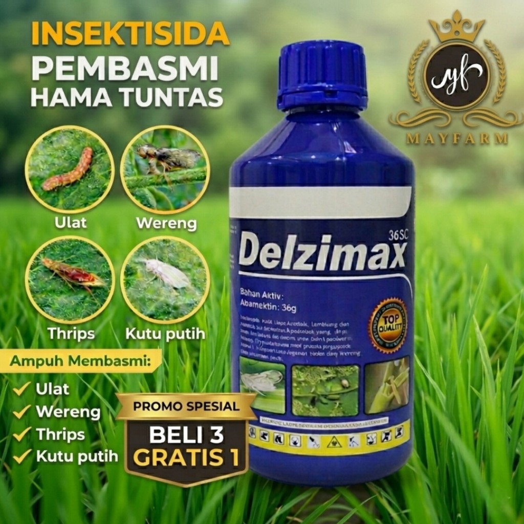 DELZIMAX 36SC 1LITER INSEKTISIDA BAHAN AKTIF ABAMECTIN 36GL