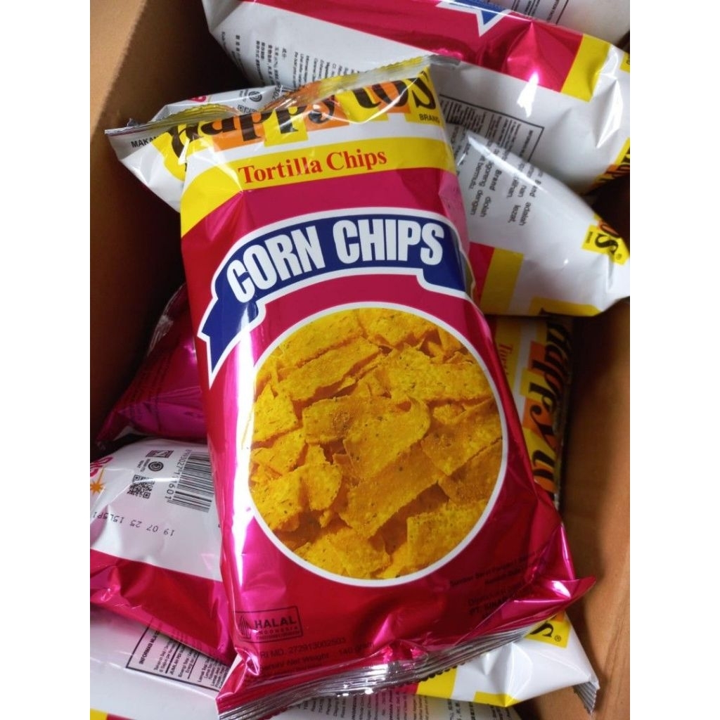 160 Gram Keripik Jagung Happy Tos - Rasa Merah, Gurih & Renyah | Happy Tos Pink besar | happy tos hu