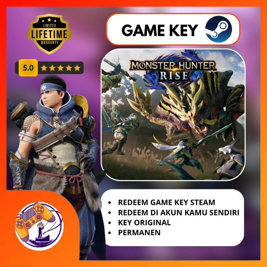 Monster Hunter Rise Steam Key  / PC Game / STEAM / Game Key