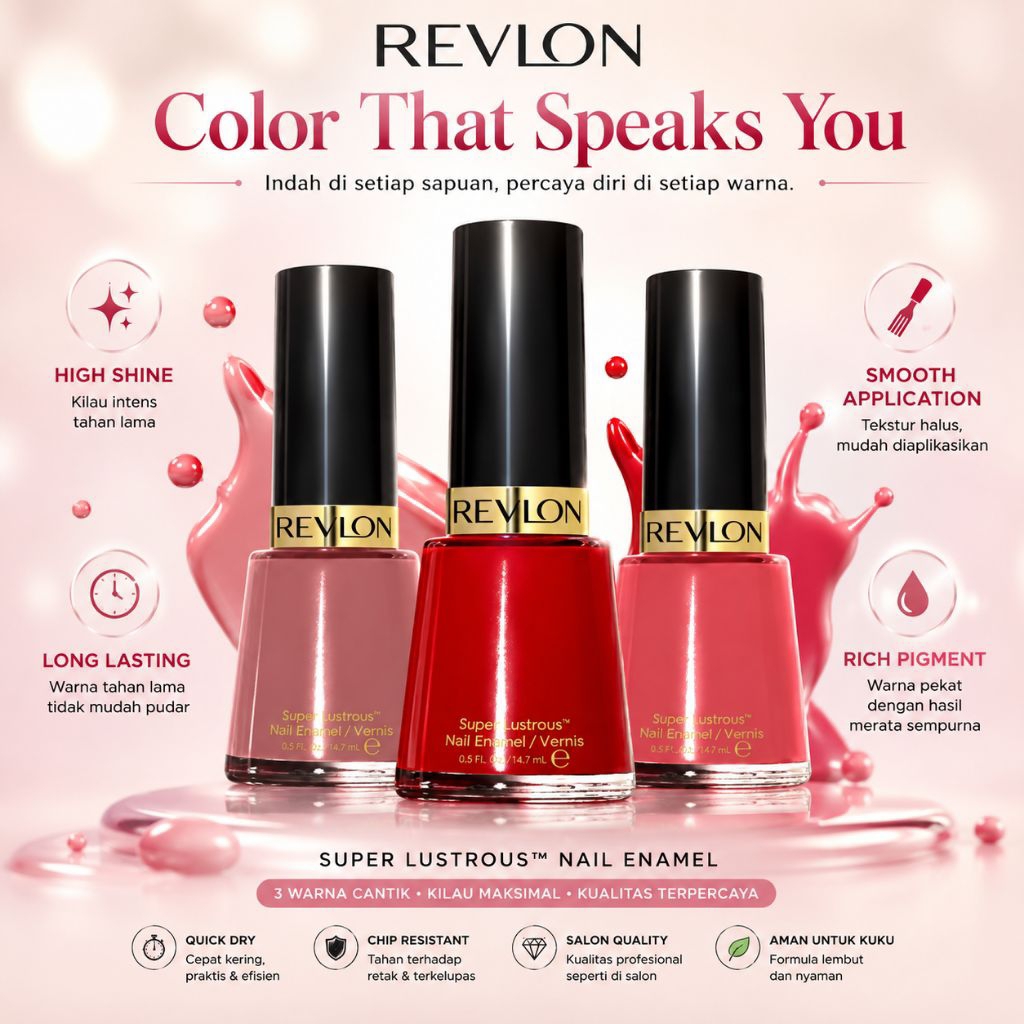 Kutek Revlon / Cat Kuku Revlon / Revlon Nail Enamel / Revlon Nail Polish