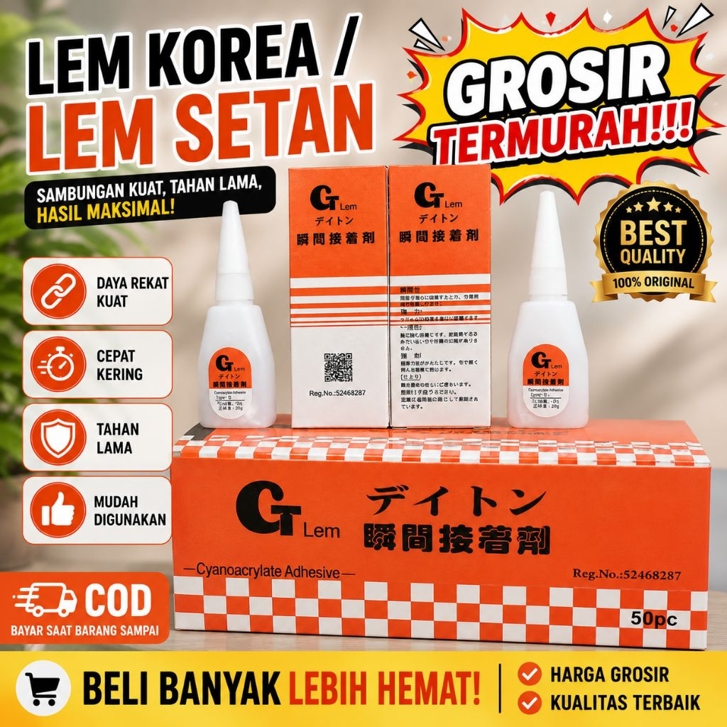 LEM SETAN LEM KOREA G C Lem Besi Lem G Lem Tetes G