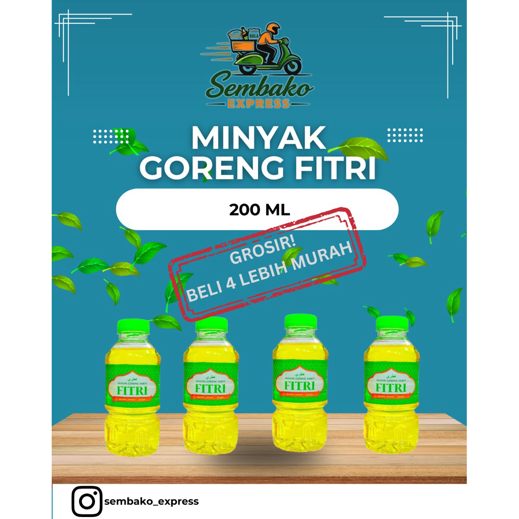 FITRI MINYAK GORENG 200 ML - WARUNG SEMBAKO JOGJA | SEMBAKO MURAH