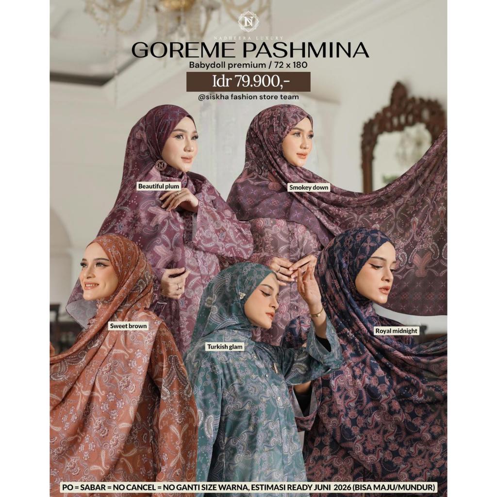 NADHEERA GOREME PASHMINA (ONLY) BY NADHEERA LUXURY