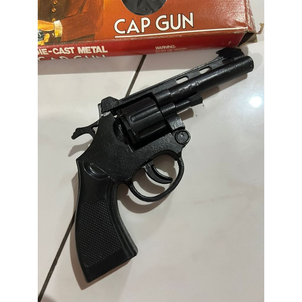 CUCI GUDANG SALE vintage jadul die cast metal cap gun tembak dompis doblis tanpa peluru 8 shot